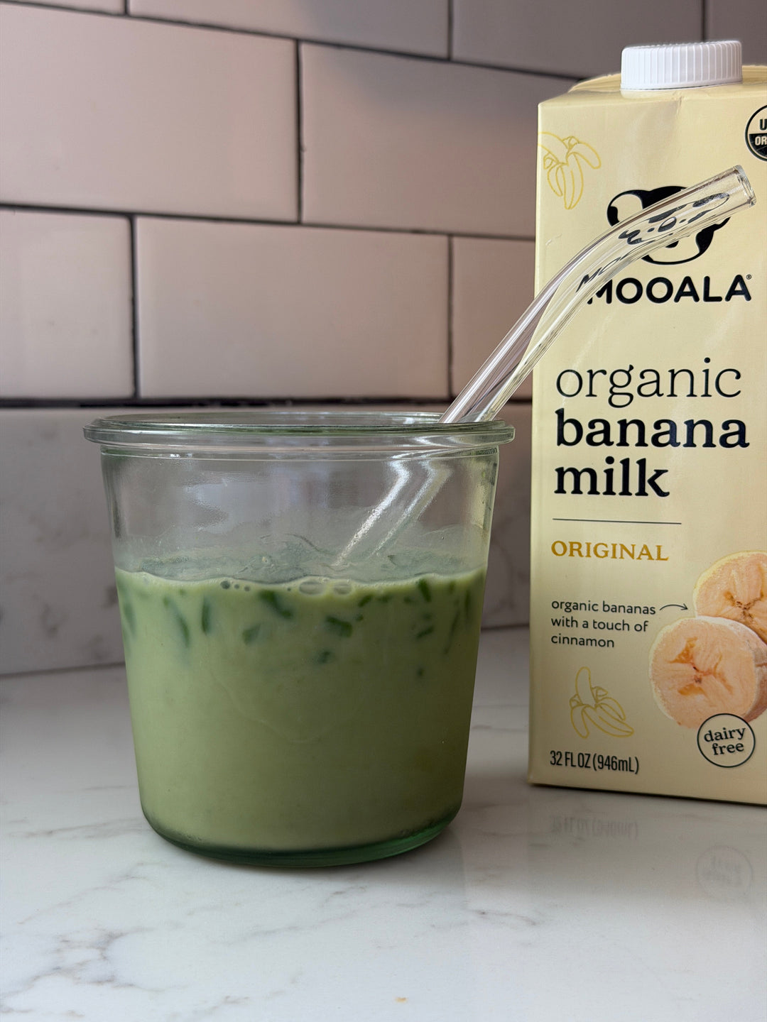 Banana Milk Matcha Slushie