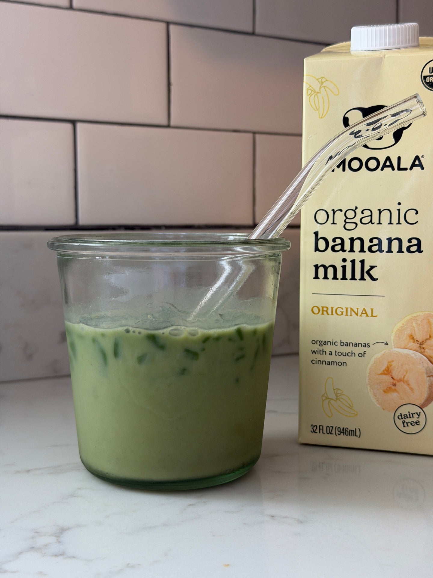 Banana Milk Matcha Slushie