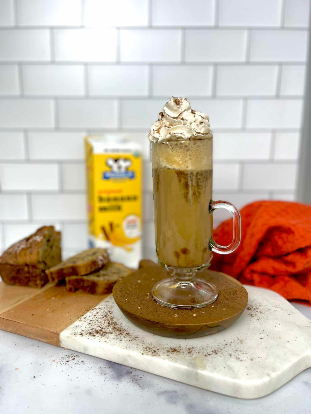 Allspice Latte Made with Mooala Bananamilk