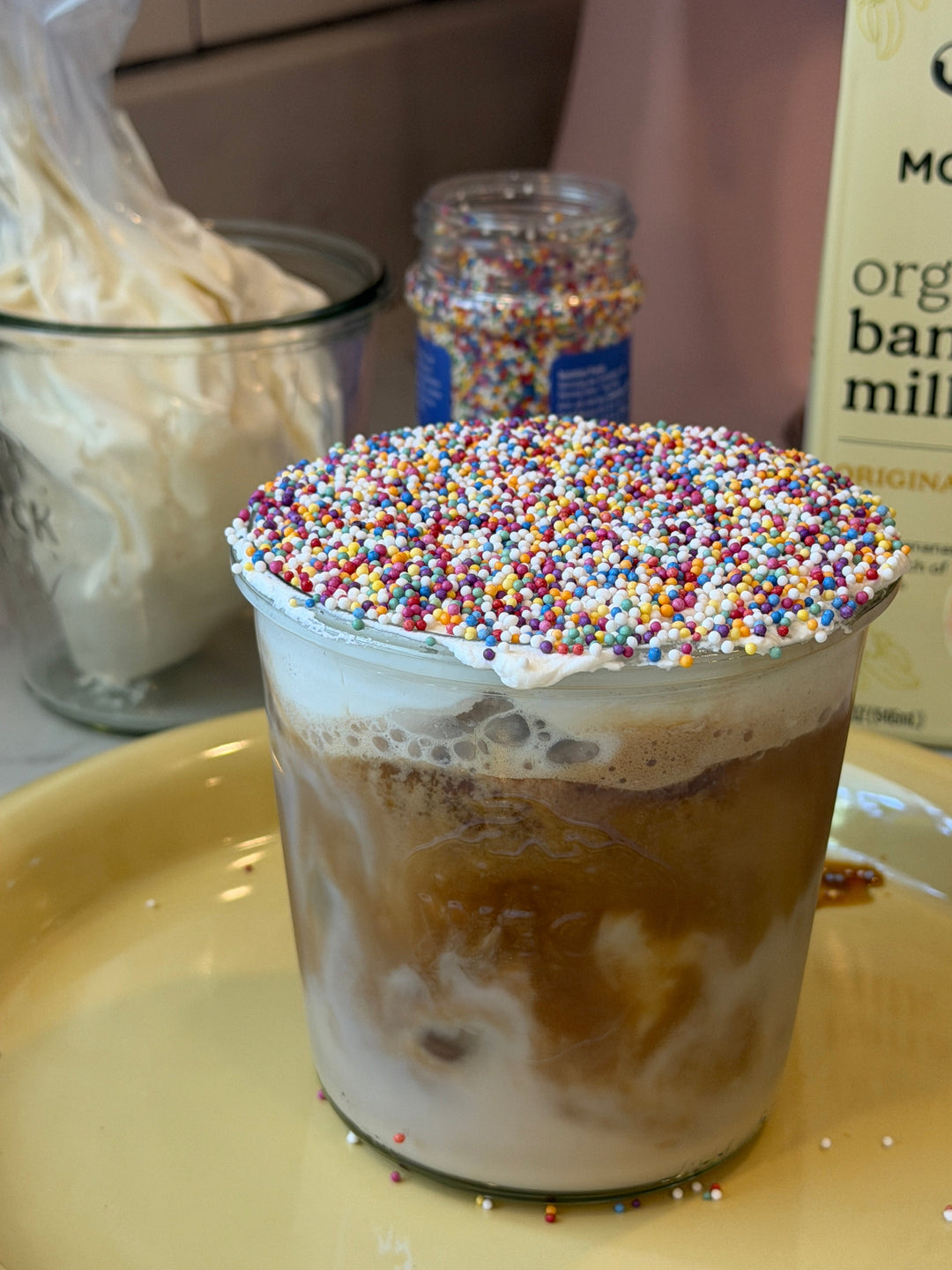 Dot Cake Banana Bread Latte